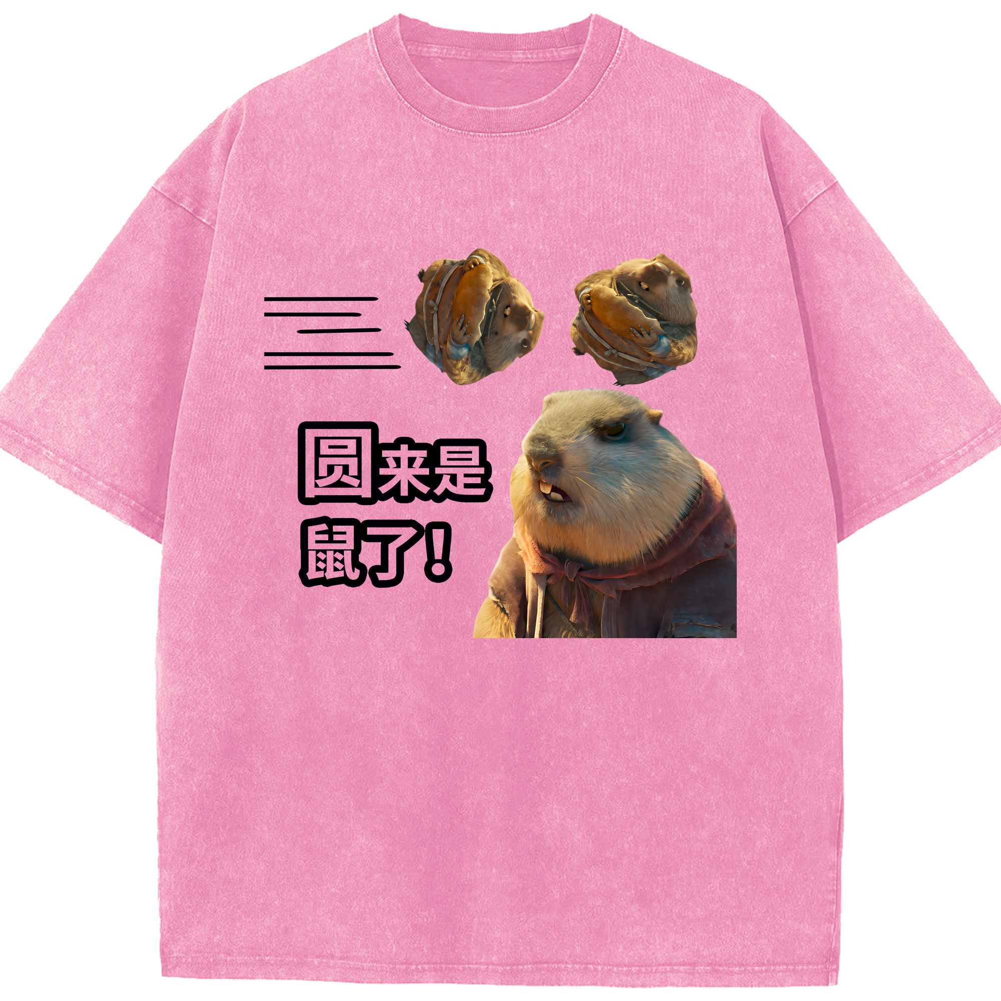 （画像用） Ne Zha 2 ナタ 魔童の大暴れ 綿100% ヴィンテージ風 半袖Tシャツ（フロントプリント）